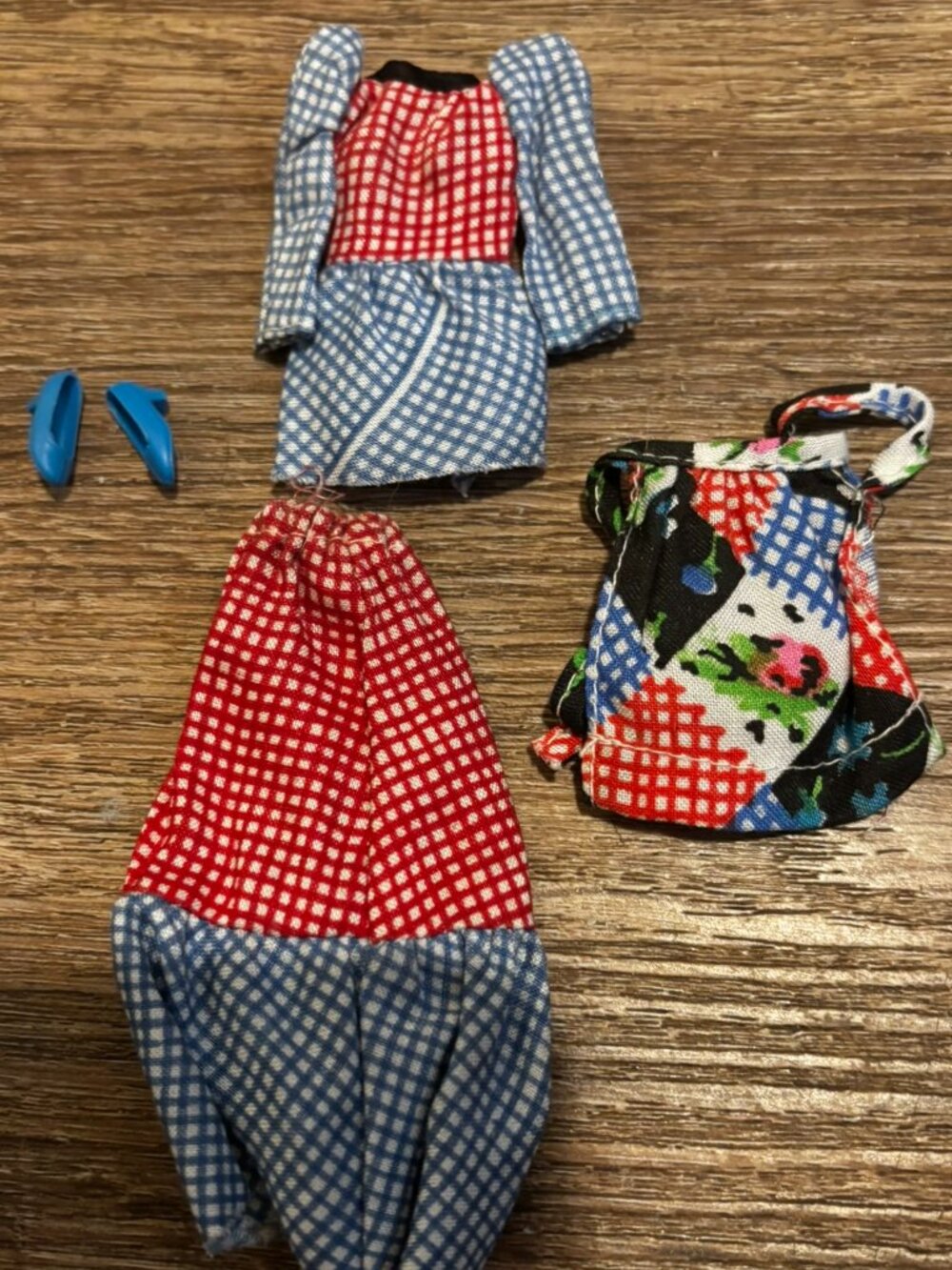 Topper Dawn doll clothes Rock Flowers Frontier Gingham 4069